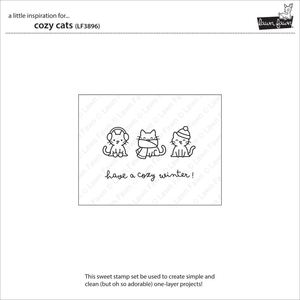 Lawn Fawn Cozy Cats Clear Stamps (LF3896) Lawn Fawn Cozy Cats Clear Stamps (LF3896)
