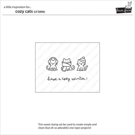 Lawn Fawn Cozy Cats Clear Stamps (LF3896) Lawn Fawn Cozy Cats Clear Stamps (LF3896)