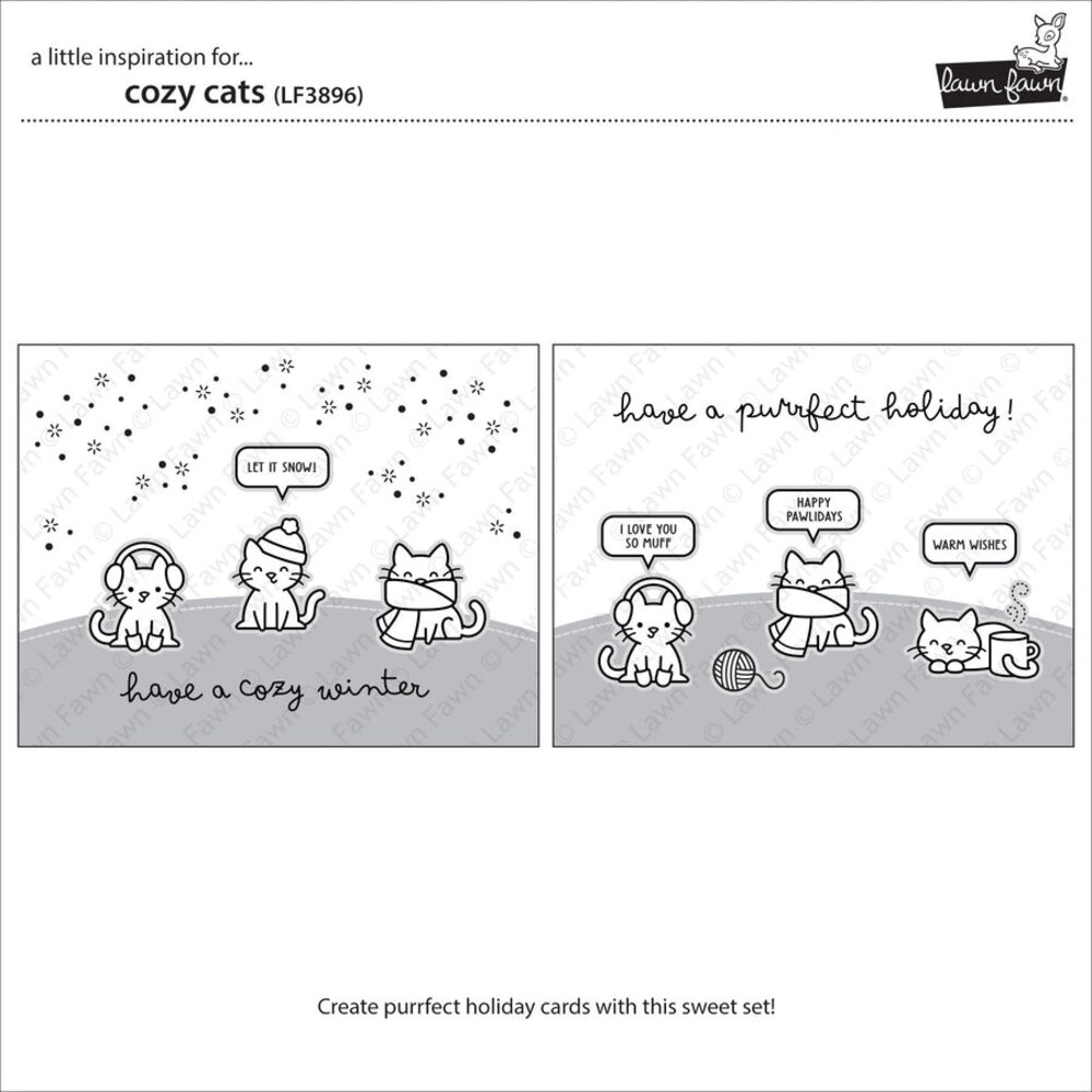 Lawn Fawn Cozy Cats Clear Stamps (LF3896) Lawn Fawn Cozy Cats Clear Stamps (LF3896)