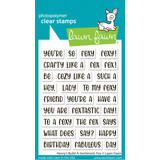 Lawn Fawn Henry'S Build-A-Sentiment Fox Clear Stamps (LF3910)