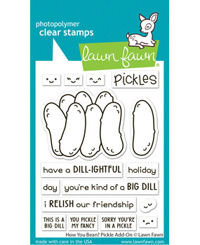 Lawn Fawn How You Bean? Pickle Add-On Clear Stamps (LF3907)