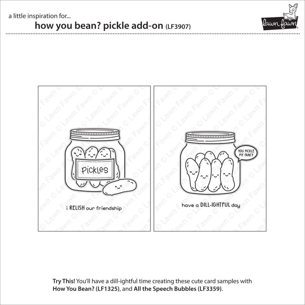Lawn Fawn How You Bean? Pickle Add-On Clear Stamps (LF3907) Lawn Fawn How You Bean? Pickle Add-On Clear Stamps (LF3907)