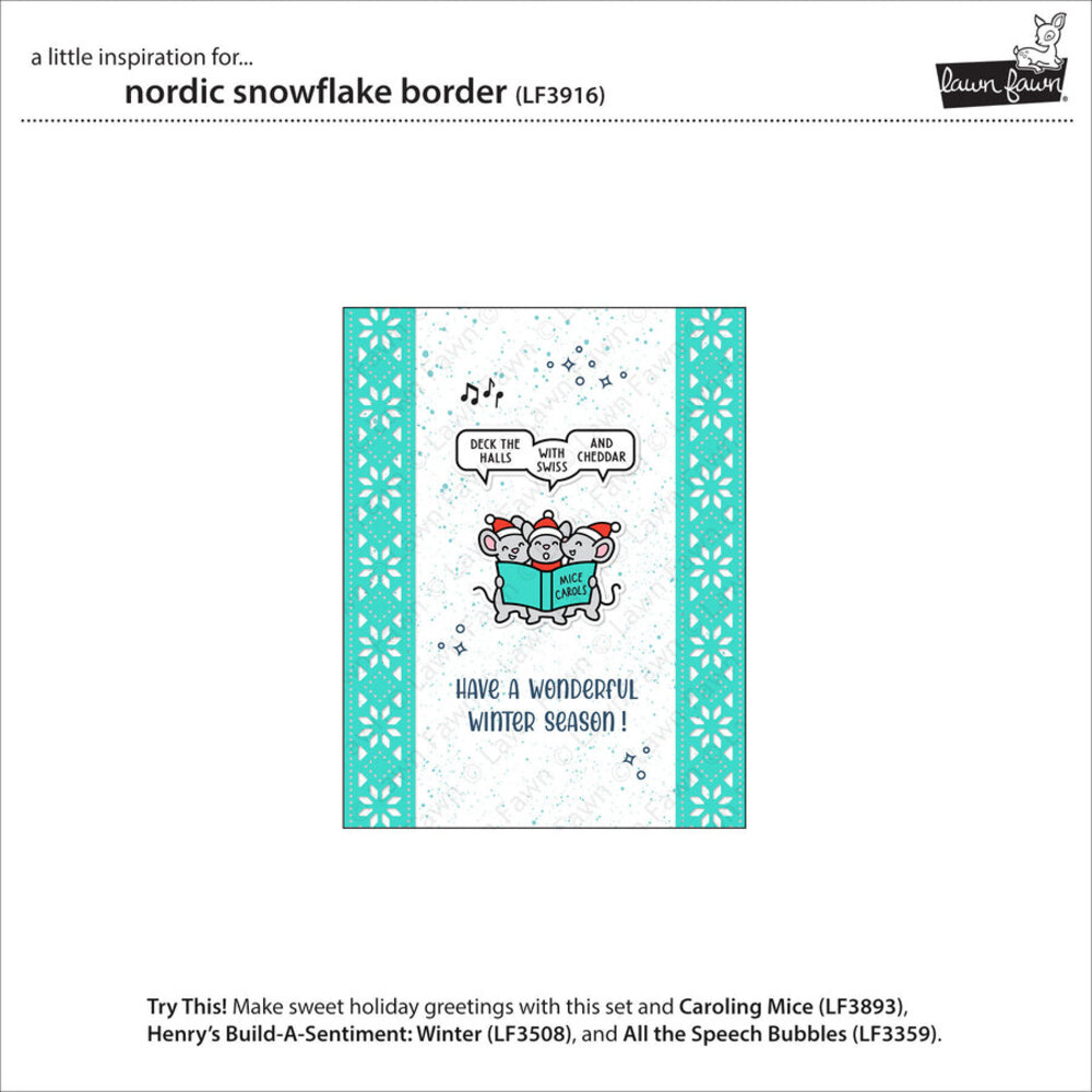 Lawn Fawn Nordic Snowflake Border Lawn Cuts Dies (LF3916) Lawn Fawn Nordic Snowflake Border Lawn Cuts Dies (LF3916)