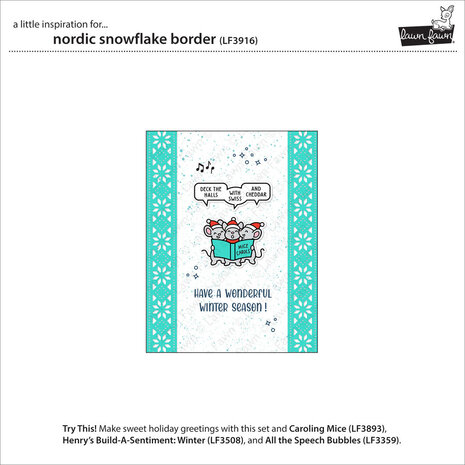 Lawn Fawn Nordic Snowflake Border Lawn Cuts Dies (LF3916) Lawn Fawn Nordic Snowflake Border Lawn Cuts Dies (LF3916)
