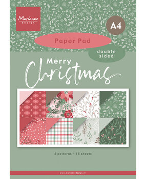 Marianne Design Merry Christmas A4 Paper Pad (PK9217)