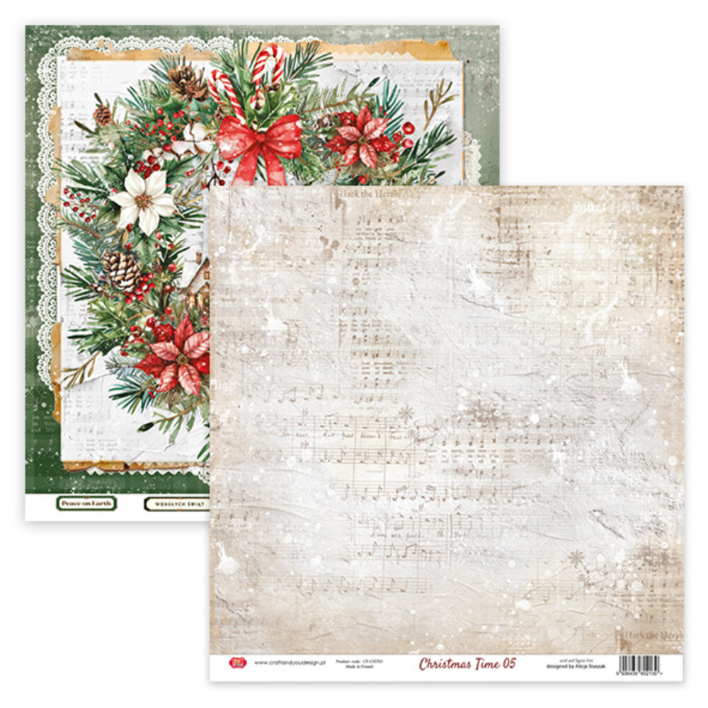 Craft & You Design Christmas Time 12x12 Inch Paper Set 250gsm (12sheets) (CPS-CHT30-12)