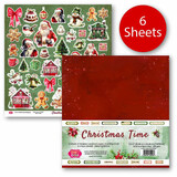 Craft & You Design Christmas Time 12x12 Inch Paper Set 250gsm (6sheets) (CPS-CHT30-6)