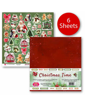 Craft & You Design Christmas Time 12x12 Inch Paper Set 250gsm (6sheets) (CPS-CHT30-6)