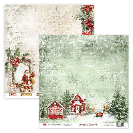 Craft & You Design Christmas Time 12x12 Inch Paper Set 250gsm (6sheets) (CPS-CHT30-6)