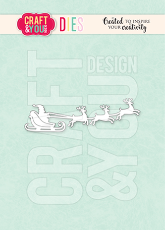 Craft & You Design Santa Claus with a Sleigh Dies (CW371)