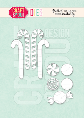 Craft & You Design Candy Canes Dies (CW369)