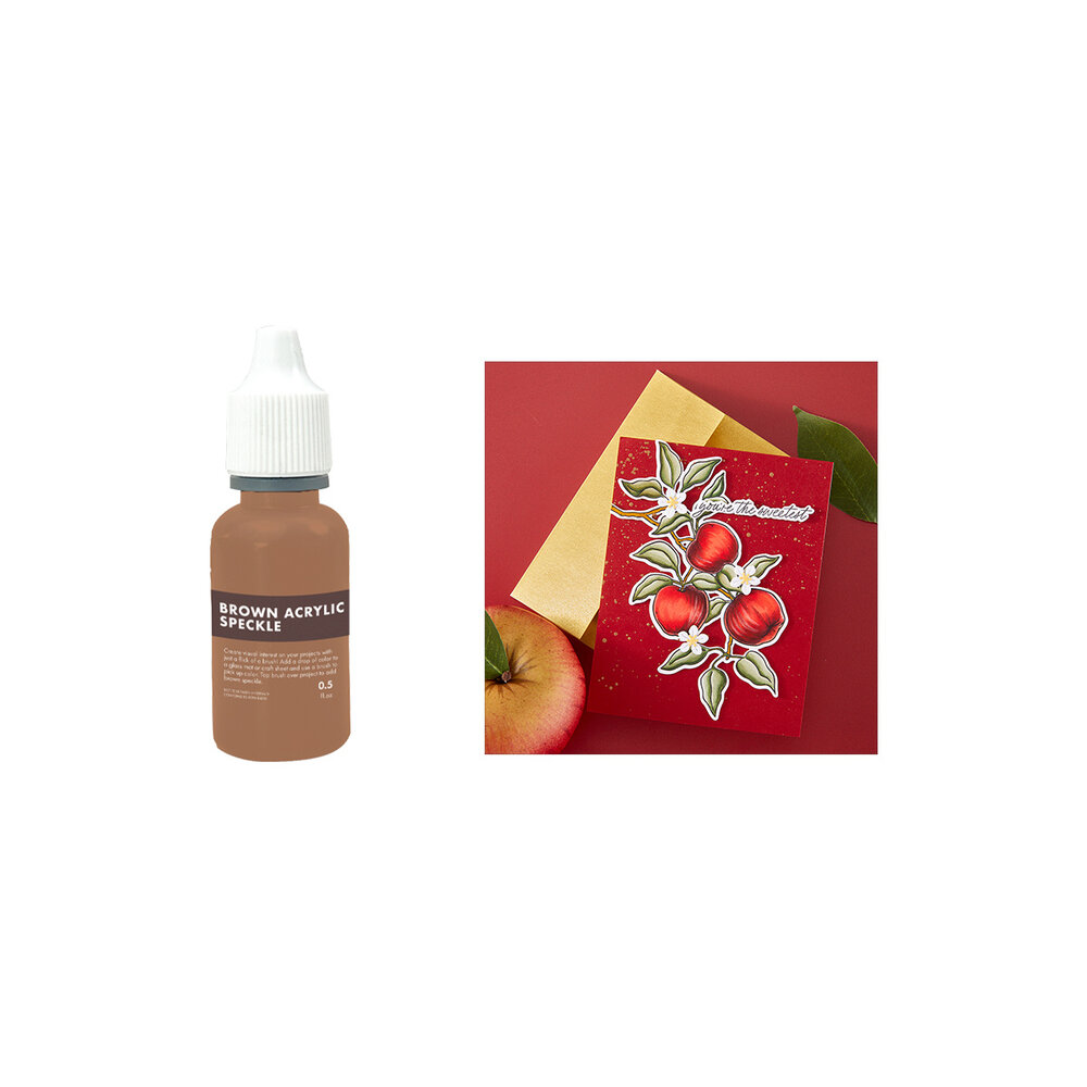 Hero Arts Brown Acrylic Speckle Ink 0.5 fl oz (PD202) Hero Arts Brown Acrylic Speckle Ink 0.5 fl oz (PD202)