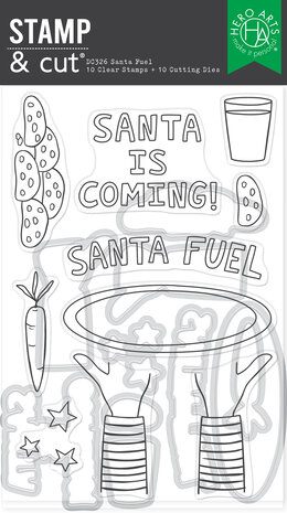 Hero Arts Yule Fuel Stamp & Cut Set Santa Fuel (DC326)