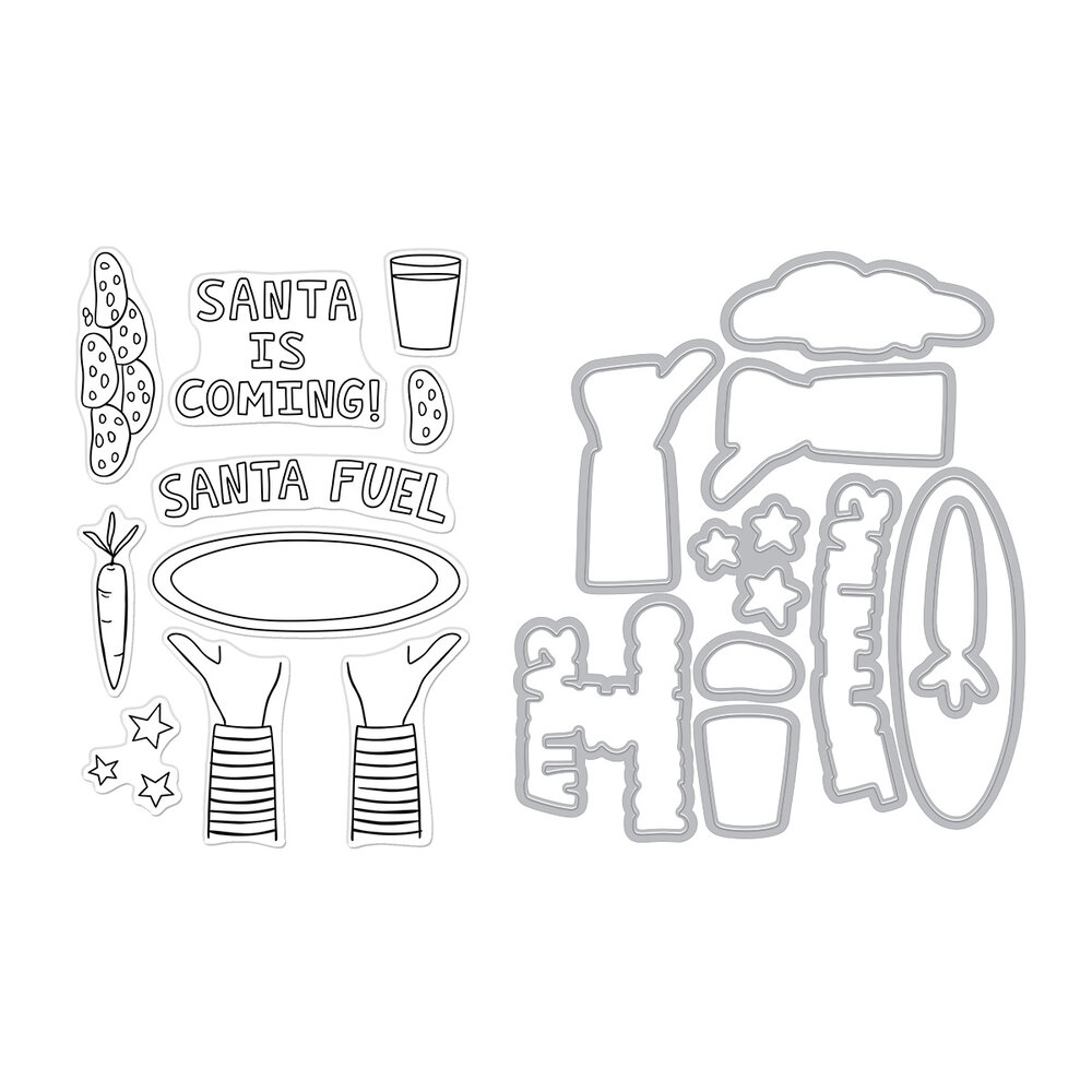Hero Arts Yule Fuel Stamp & Cut Set Santa Fuel (DC326)