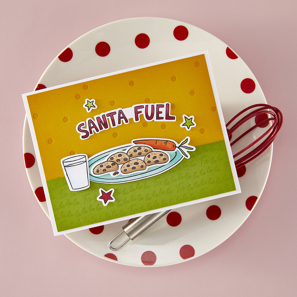 Hero Arts Yule Fuel Stamp & Cut Set Santa Fuel (DC326)
