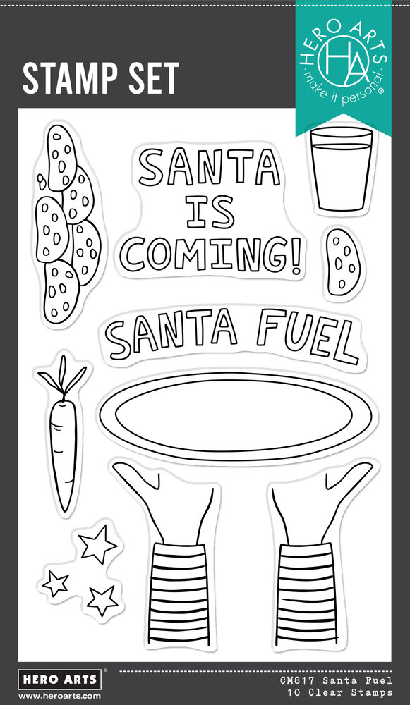Hero Arts Yule Fuel Clear Stamp Set Santa Fuel (CM817)