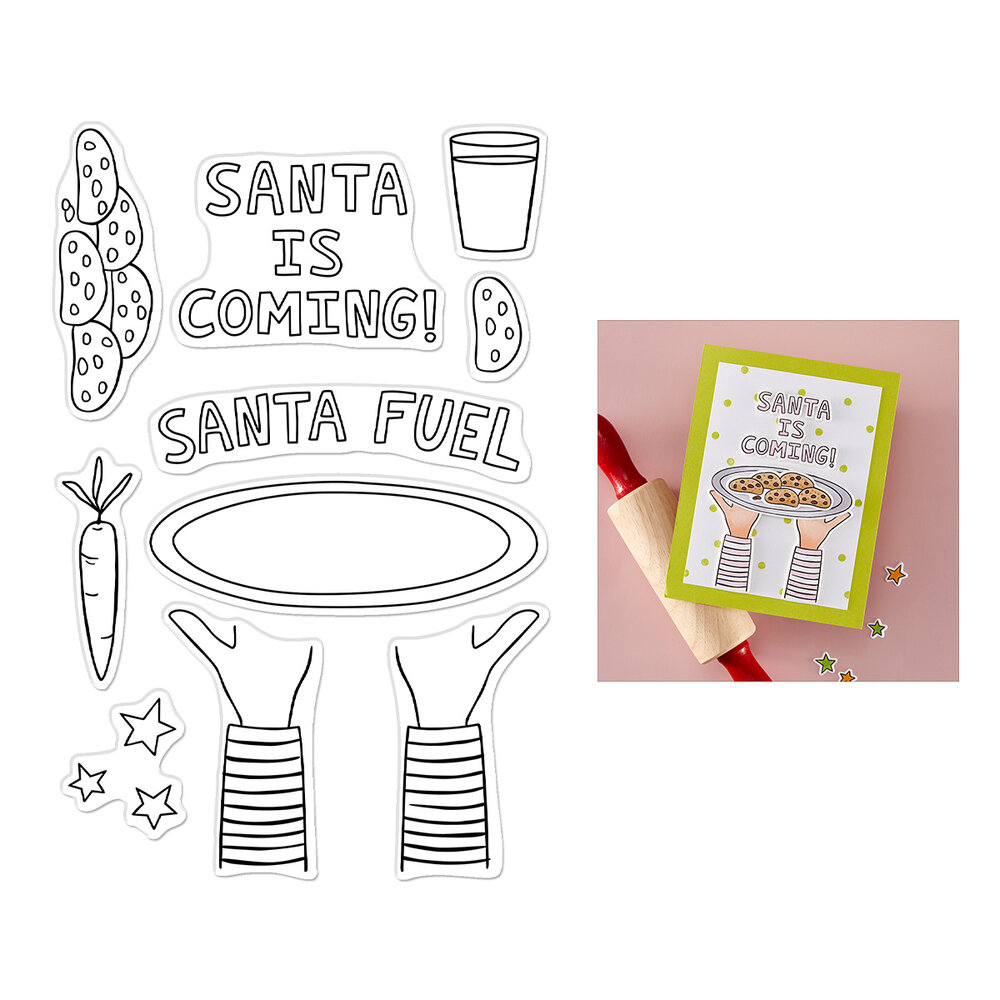 Hero Arts Yule Fuel Clear Stamp Set Santa Fuel (CM817)