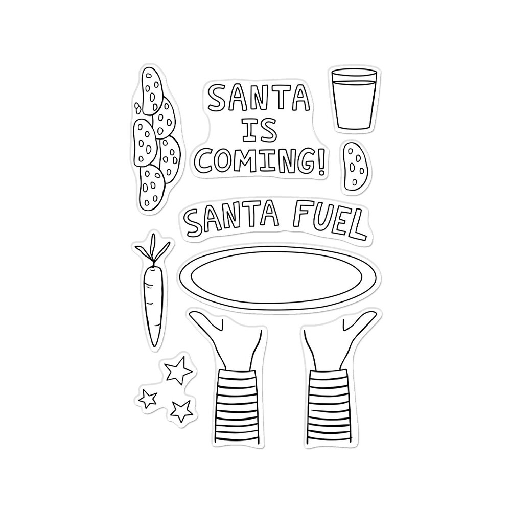 Hero Arts Yule Fuel Clear Stamp Set Santa Fuel (CM817)