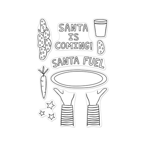 Hero Arts Yule Fuel Clear Stamp Set Santa Fuel (CM817)