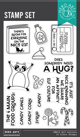 Hero Arts Yule Fuel Clear Stamp Set Elf Culture (CM816) Hero Arts Yule Fuel Clear Stamp Set Elf Culture (CM816)