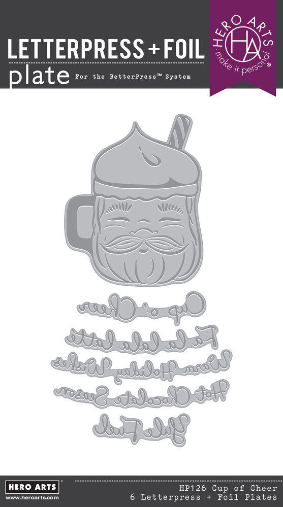 Hero Arts Yule Fuel BetterPress & Foil Plate Cup of Cheer (HP126) Hero Arts Yule Fuel BetterPress & Foil Plate Cup of Cheer (HP126)