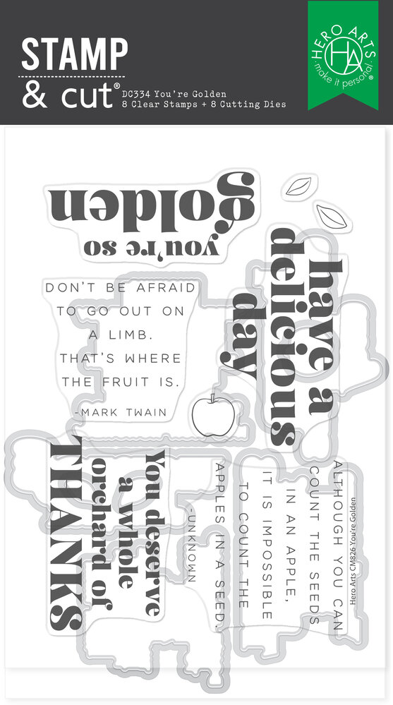 Hero Arts I Pick You Stamp & Cut You're Golden (DC334) Hero Arts I Pick You Stamp & Cut You're Golden (DC334)