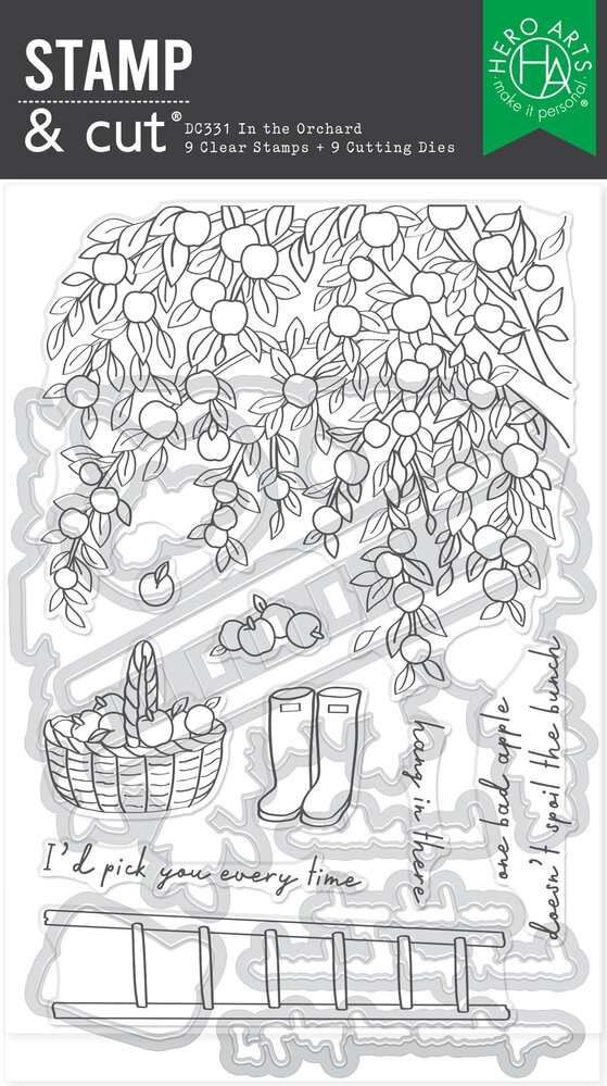 Hero Arts I Pick You Stamp & Cut In The Orchard (DC331) Hero Arts I Pick You Stamp & Cut In The Orchard (DC331)