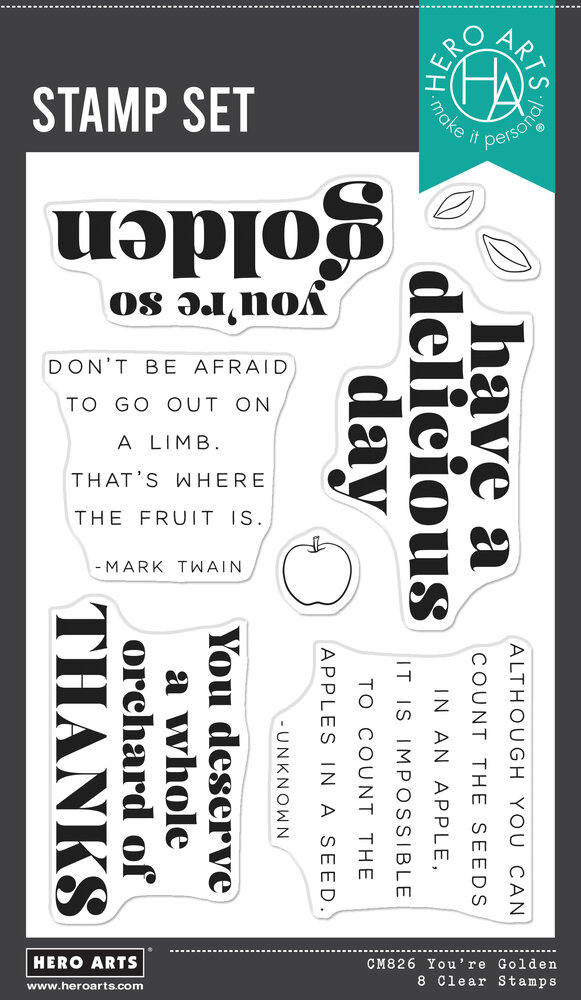 Hero Arts I Pick You Clear Stamp Set You're Golden (CM826) Hero Arts I Pick You Clear Stamp Set You're Golden (CM826)