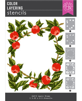 Hero Arts I Pick You Color Layering Stencils Apple Frame (SA313)