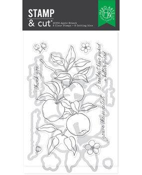 Hero Arts I Pick You Stamp & Cut Apple Branch (DC330)