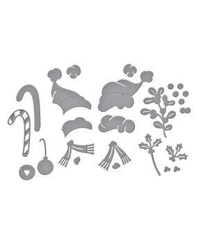 Spellbinders Say Cheese Classic Mouse Christmas Etched Dies Classic Mouse Christmas Embellishments (S4-1496)