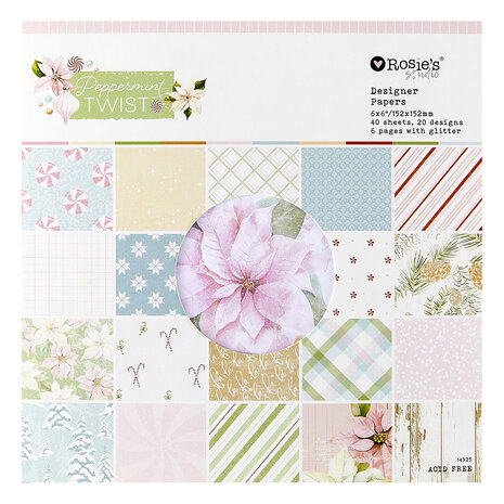 Spellbinders Peppermint Twist 6x6 Inch Paper Pad (169083) Spellbinders Peppermint Twist 6x6 Inch Paper Pad (169083)