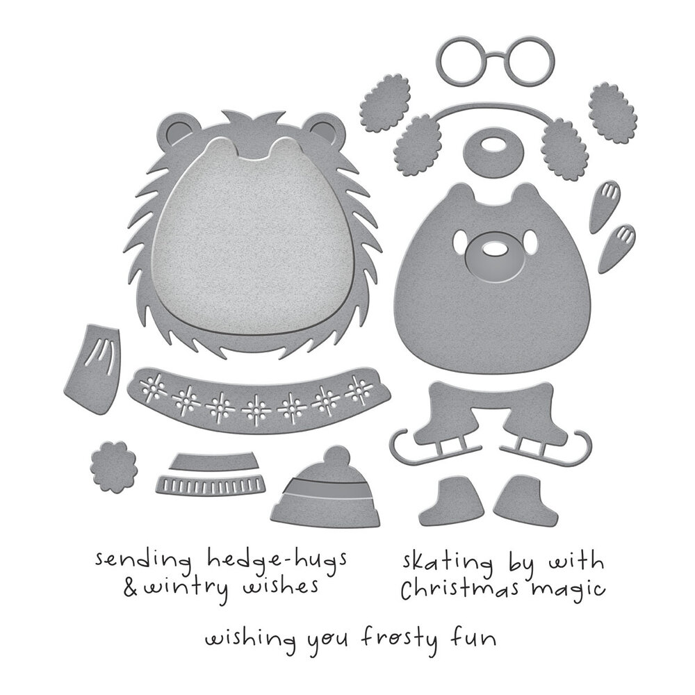 Spellbinders Merry Mischief Clear Stamp & Die Set Hedge-Hugs (SDS-213) Spellbinders Merry Mischief Clear Stamp & Die Set Hedge-Hugs (SDS-213)