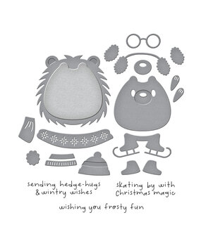 Spellbinders Merry Mischief Clear Stamp & Die Set Hedge-Hugs (SDS-213)