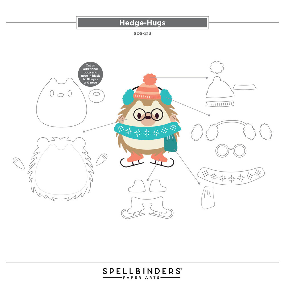 Spellbinders Merry Mischief Clear Stamp & Die Set Hedge-Hugs (SDS-213) Spellbinders Merry Mischief Clear Stamp & Die Set Hedge-Hugs (SDS-213)