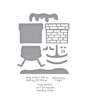 Spellbinders Merry Mischief Clear Stamp & Die Set Chimney Caper (SDS-212)