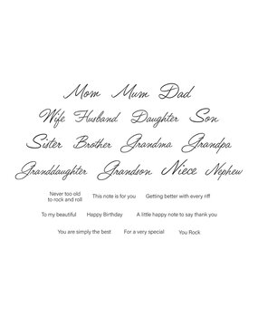 Spellbinders Bibi's Musical Notes Clear Stamp Set Family Musical Mix Greetings (STP-257)