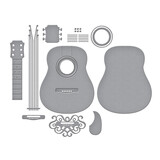 Spellbinders Bibi's Musical Notes Etched Dies Majestic Guitar (S6-254)