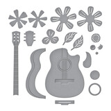 Spellbinders Bibi's Musical Notes Etched Dies Mini Guitar (S3-551)