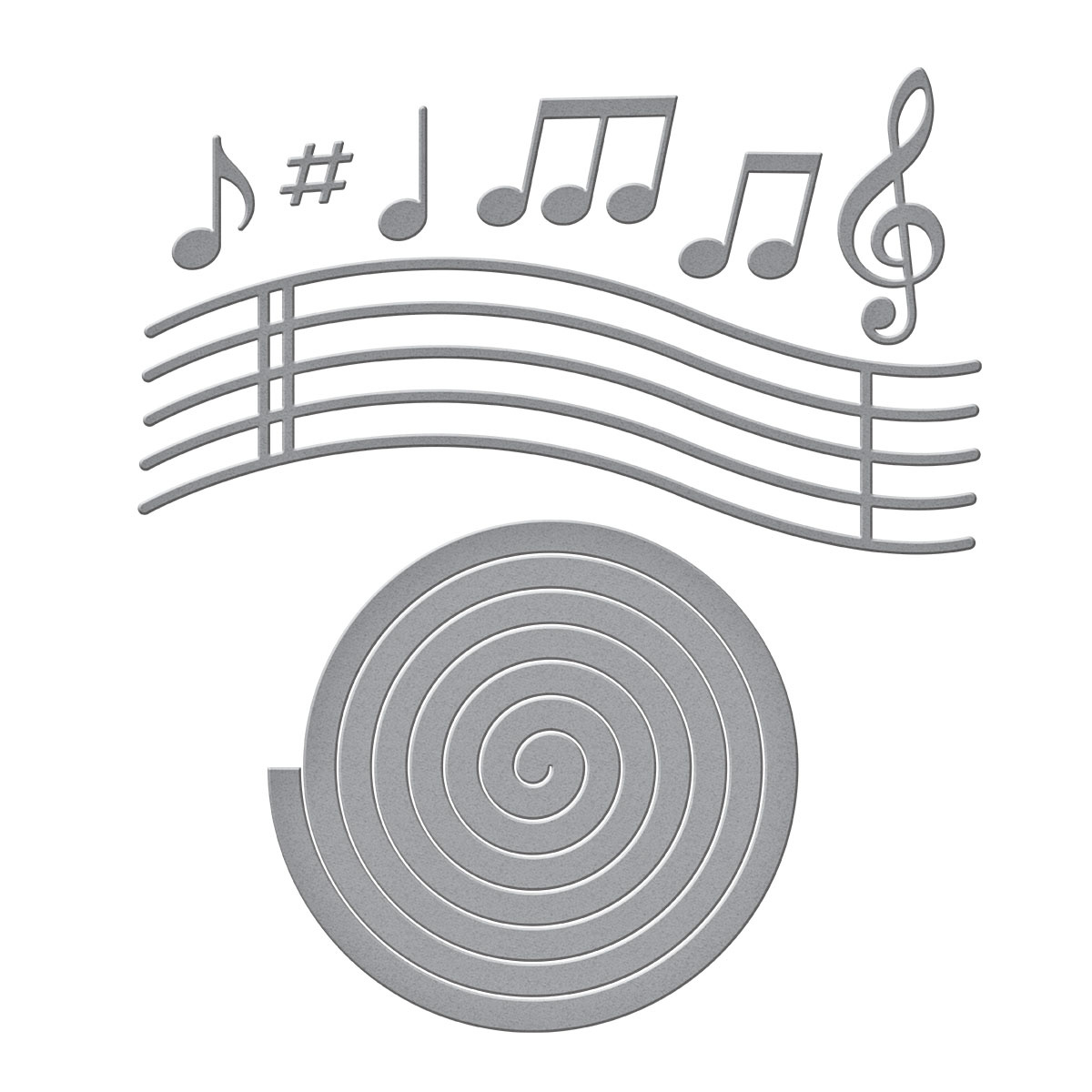 Bibi's Musical Notes Etched Dies Musical Notes & Stave Pop-Up (S5-687 ...