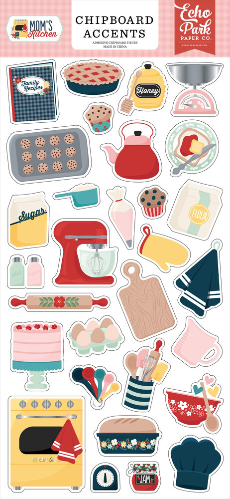 Echo Park Mom's Kitchen Chipboard Accents (MK470021)