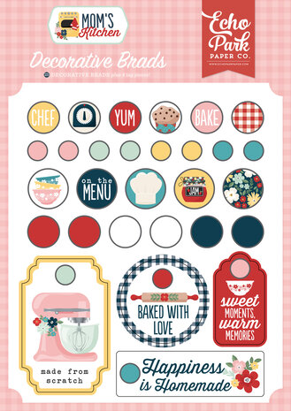 Echo Park Mom's Kitchen Decorative Brads (MK470020)