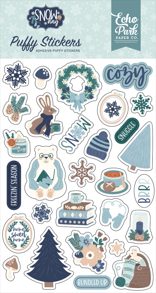 Echo Park Snow Day Puffy Stickers (SD469066)
