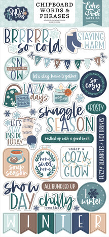 Echo Park Snow Day Chipboard Word & Phrases (SD469022)
