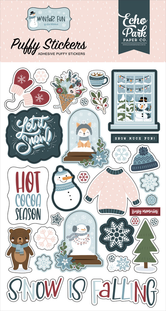 Echo Park Winter Fun Puffy Stickers (WF468066)