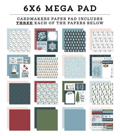 Echo Park Winter Fun 6x6 Inch Cardmakers Mega Pad (WF468031) Echo Park Winter Fun 6x6 Inch Cardmakers Mega Pad (WF468031)