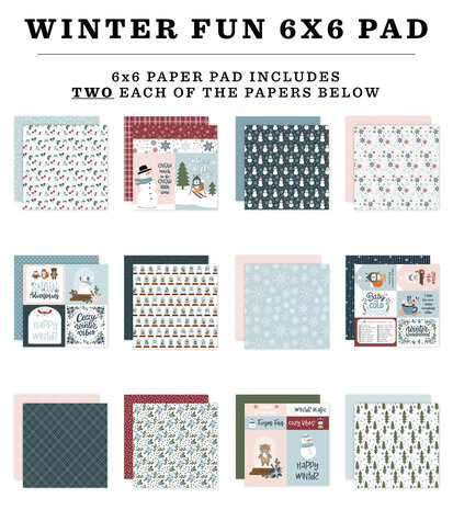 Echo Park Winter Fun 6x6 Inch Paper Pad (WF468023) Echo Park Winter Fun 6x6 Inch Paper Pad (WF468023)