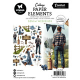Studio Light Denim Weekends Collage Paper Elements (SL-ES-PE48)