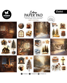 Studio Light Hot Cocoa 8x8 Inch Collage Paper Pad (SL-ES-CPP409)