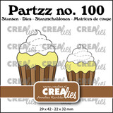 Crealies Partzz Dies No. 100 Cupcake Middle and Small (CLPartzz100)